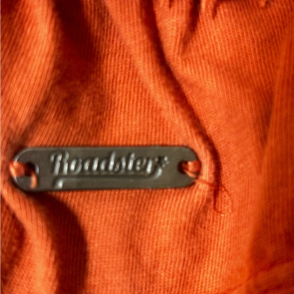 The Roadster Top Women Medium Orange Rust V-Neck Ruffled Long Sleeve Blouse Boho - Picture 4 of 11